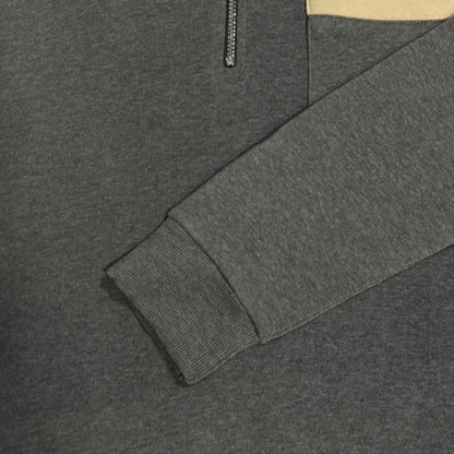 Men's Casual Zipper Stand Collar Solid Color Sweatshirt 21133783X